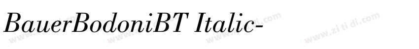 BauerBodoniBT Italic字体转换